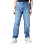 Jeans azules de denim de corte recto ancho W38 Vila para mujer 