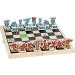 VILAC- Chess in a Wooden Box-Keith Haring Juegos de Mesa, Multicolor (9229)