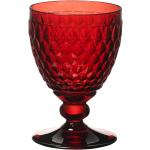 Copas rojas de vidrio de vino aptas para lavavajillas rústico Villeroy & Boch 