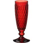 Copas rojas de vidrio de champagne aptas para lavavajillas rústico Villeroy & Boch 