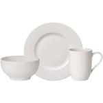 Sets de platos blancos de porcelana rebajados Villeroy & Boch For Me en pack de 6 piezas para 2 personas 