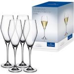 Copas transparentes de vidrio de champagne rebajadas aptas para lavavajillas Villeroy & Boch La Divina en pack de 4 piezas 