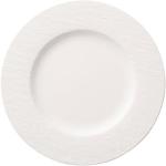 Platos blancos de porcelana de porcelana aptos para lavavajillas rústico Villeroy & Boch Manufacture Rock 27 cm de diámetro 
