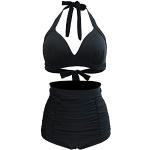 Bikinis halter negros tallas grandes vintage talla XXL en 75D para mujer 