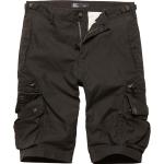 Pantalones cortos negros de algodón rebajados vintage Vintage Industries talla M para hombre 