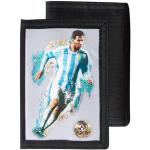 VINTRO Messi Gifts - Cartera de billetera de billetera de tres pliegues con 4 compartimentos para niños, Black, Casual