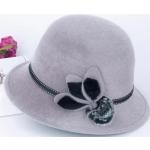 Sombreros negros de poliester de invierno talla 60 vintage floreados talla XL para mujer 