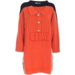 Vestidos naranja de lana de punto rebajados tallas grandes de punto Vivetta fruncido talla S para mujer 
