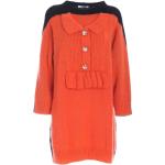 Vestidos naranja de lana de punto rebajados tallas grandes de punto Vivetta fruncido talla XS para mujer 