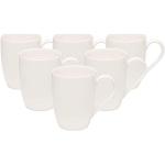 Tazas blancas de porcelana de espresso  rebajadas de 300 ml aptas para lavavajillas modernas Villeroy & Boch Basic White en pack de 6 piezas 