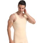 Camisetas beige de licra de compresión de verano transpirables talla XL para hombre 
