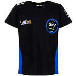 VR46 Camisetas Sky Racing,Muchacho,8/9,Negro