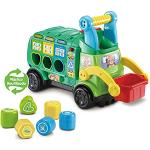 VTech - Camión de reciclaje, Juguetes ecológicos para niños +18 meses, Aprende a reciclar, correpasillos montador fabricado en plástico reutilizado - Versión ESP (3480-541822)