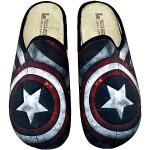 Zapatillas de casa negras de sintético Capitán América acolchadas talla 40 para hombre 