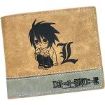 WANHONGYUE Death Note Anime Billetera de Cuero Artificial Cartera Corta Portatarjetas para Hombre / 2