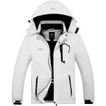 Chaquetas blancas de esquí rebajadas impermeables con capucha talla XL para hombre 
