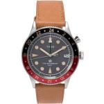 Relojes marrones de acero inoxidable de pulsera con GMT / Dual Tiempo Timex Waterbury para hombre 