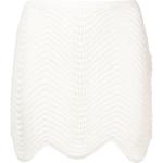 Minifaldas blancas de algodón rebajadas de punto Casablanca con crochet talla M para mujer 