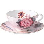 Wedgwood 5C106805127 - Juego de taza y platillo de cuco, porcelana fina, color rosa