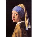 Wee Blue Coo Johannes Vermeer Girl Pearl Earring Painting Impresión del Arte 12 x 16 Pulgadas