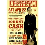 Wee Blue Coo Music Concert Ad Johnny Cash Man - Póster Decorativo para Pared
