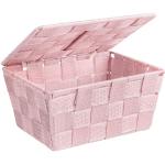 Cestas rosas de plástico de almacenaje rebajadas de carácter romántico WENKO 