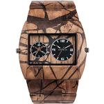 Relojes de madera de pulsera rectangulares Cuarzo analógicos Wewood para hombre 