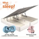 Canapé Abatible Storage Bed, What The Sleep, Tapa 3D, Montaje y Retirada  Usado Incluido, 2 esquinas Redondeadas, Alta Durabilidad, Natural 90x200