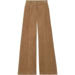 Pantalones marrones de algodón de pana con logo Burberry talla XS para mujer 