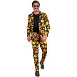 Widmann - Fiesta de disfraces traje de moda emoji, chaqueta y pantalón, smiley, showmen, fiesta temática
