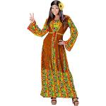 Disfraces multicolor de hippie hippie floreados Widmann talla S para mujer 