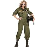 Disfraces verdes tipo uniforme rebajados Top Gun Widmann talla L para mujer 