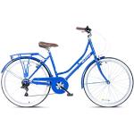 Bicicletas paseo azules neón rebajadas para mujer 