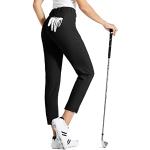 Pantalones negros de piel de golf impermeables, transpirables talla M para mujer 