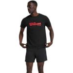 Camisetas deportivas negras de algodón Tencel rebajadas transpirables Wilson talla S para hombre 