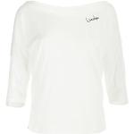 Camisetas deportivas blancas de modal tres cuartos informales talla XL para mujer 