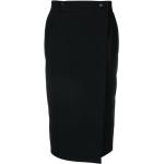 Faldas tubo negras de poliester de invierno por la rodilla con logo RRD talla L para mujer 