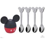Cucharas plateado de acero inoxidable rebajadas Disney Mickey Mouse aptas para lavavajillas WMF en pack de 5 piezas 