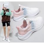 Zapatillas blancas de caucho de paseo livianas informales para mujer 