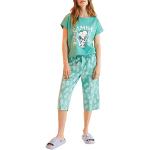 Pantalones verdes con pijama Peanuts Snoopy Women'secret con motivo de piña talla S de materiales sostenibles para mujer 