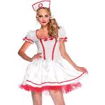 Wonderland- Naughty Nurse Mujer, Color Blanco, Roj