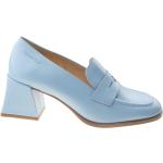Zapatos azules de cuero de tacón con tacón cuadrado Wonders talla 42 para mujer 