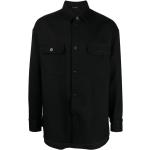 Camisas negras de lana de manga larga rebajadas manga larga Armani Emporio Armani para hombre 