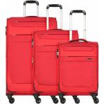 Set de maletas rojas de poliester rebajadas 