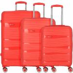Set de maletas rojas rebajadas con cierre 