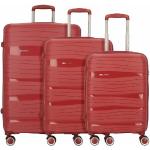 Set de maletas rojas rebajadas con cierre 