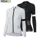 Camisetas blancas de poliester de ciclismo de verano manga larga transpirables talla XS para mujer 