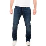 Jeans stretch azules de algodón ancho W33 con logo para hombre 
