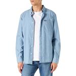 Camisas azules de algodón informales WRANGLER talla S para hombre 