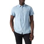 Camisas azules de algodón de lino  manga corta informales WRANGLER talla S para hombre 